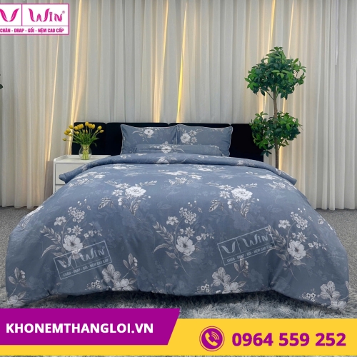 Bộ Drap - Lụa Tencel 4 món ( hoa văn )