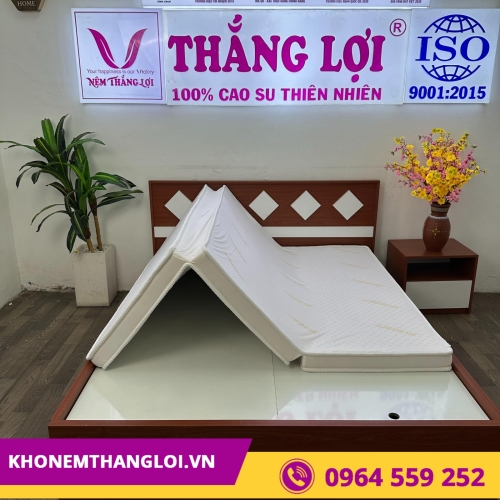 Nệm cao su non cao cấp Thắng Lợi gấp 3